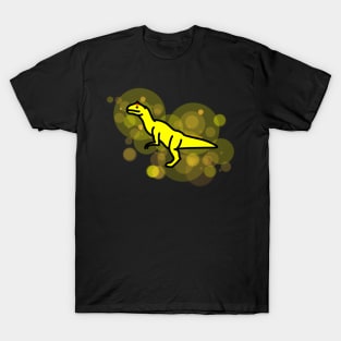 Yellow Allosaurus Rainbow Dinosaurs Series T-Shirt